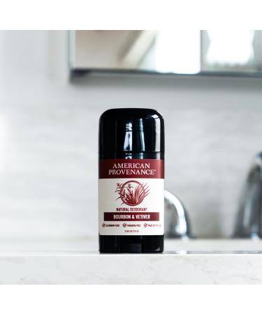 American Provenance Aluminum Free Natural Deodorant For Women and Men - Bourbon and Vetiver - 24 Hour Protection - Cruelty Free - Made in the USA (1 pack) - Buy Online on GoSupps.com