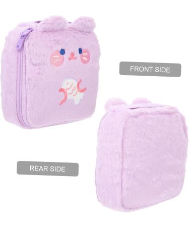 Healeved Plush Storage Bag for Girls - Multifunctional Matt Pad & Tie Bag - Small 18.5x18.5x6.5cm | Perfect Ladies Storage Solution - Buy Online on GoSupps.com