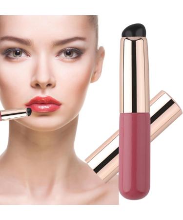 Retractable Lip Makeup Brush Reusable Lip Applicators with Lid Silicone Lip Brush Silicone Lip Balm Brush Travel Portable MakeUp Brushes for Women Girls Females Ladies - Buy Online on GoSupps.com