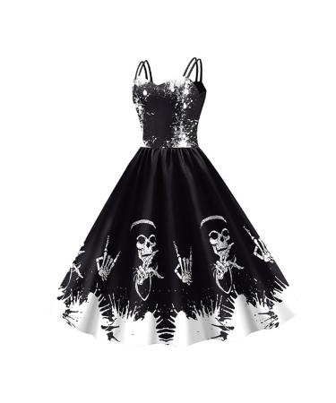 Shakven Halloween Dresses | Costume Outfits for Halloween | Halloween Mardi Gras Carnival Dress for Girls M With 1-1012