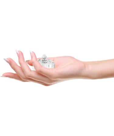 JND Acrylic Liquid Monomer Dappen Dish with Lid - Glass Crystal Nail Art Powder Cup (Hexagon) - Buy Online on GoSupps.com