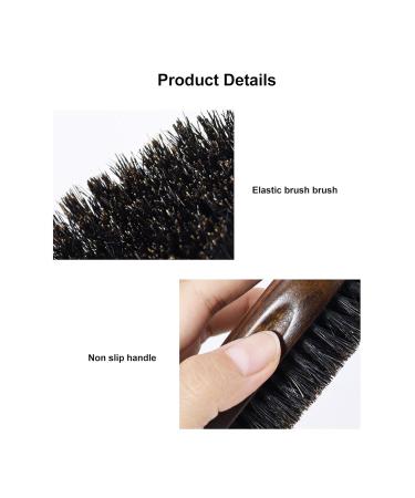 Premium Beech Wood Beard Brush for Men - Firm Bristles & Oval Shape | Ultimate Beard Care - Buy Online on GoSupps.com
