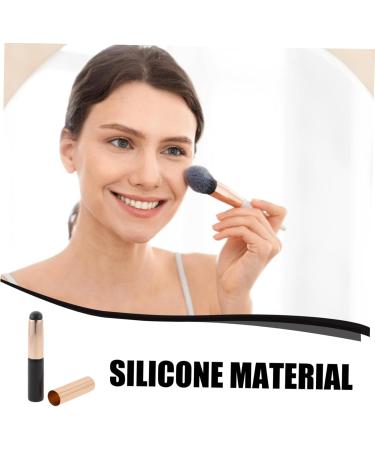 DRESSOOS Round Head Silicone Lip Brush Silicone Makeup Applicator Lip Makeup Brush Mini Lip Concealer Lipstick Applicator Lip Balm Sponge Lipstick Brush Lip Gloss Brush Wood Dust-proof Miss - Buy Online on GoSupps.com