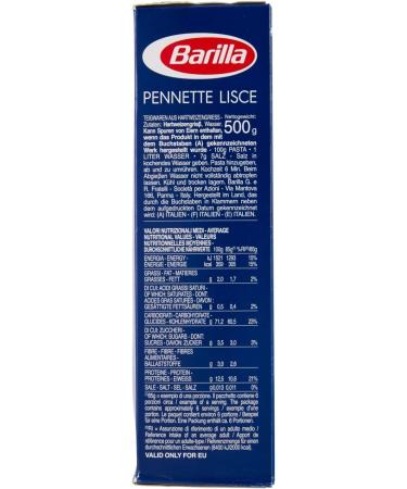  Italian Gourmet E.R. 5 x Barilla Pennette Lisce Pasta No. 69 100% Italian Noodles 500g + Italian Gourmet Pulp 400g - Buy Online on GoSupps.com