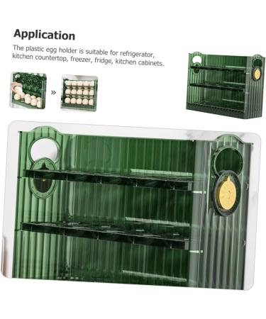 Egg Storage Box Egg Holder for Fridge Egg Preservation Holder Organizer for Refrigerator Household Green 26X20X10CM - Buy Online on GoSupps.com