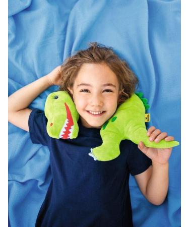 Moses.Dino T-Rex Nude Pillow | Plush Neck Pillow for Kids | Ideal Travel Companion | Green Tyrannosaurus-Rex | 1 Pack - Buy Online on GoSupps.com
