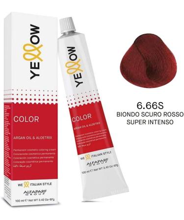 Permanent cosmetic paint 666S dark blonde very intense blonde Yellow Color Argan Oil & Aloetrix 100 ml Alfaparf Group - Buy Online on GoSupps.com