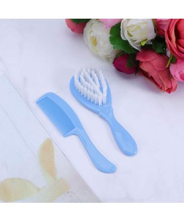FOMIYES Newborn Hair Brush and Comb Set for Cradle Cap - Blue - Safety Care Kit for Infant Hair - Cosmetology Essentials - Buy Online on GoSupps.com