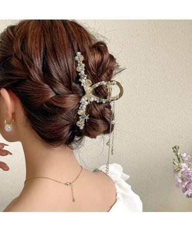 Hair Claw Starfish Pearl Hair Clips Women Tassel Hairpin Large Shark Clip Headwear Hair Accessories 1 - Buy Online on GoSupps.com