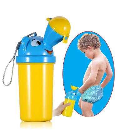 ONEDONE Portable Baby Child Potty Urinal Emergency Toilet for Camping Car Travel and Kid Potty Pee Training (boy)  Boy-Yellow