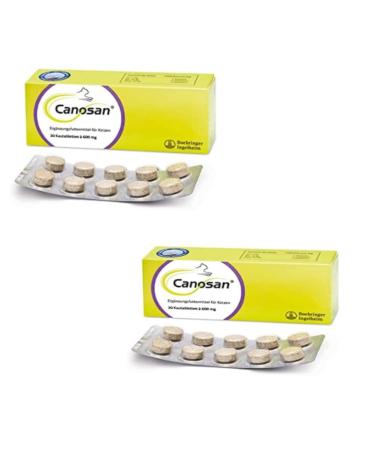Boehringer Ingelheim Canosan chewing tablets for cats |Double pack |2 x 30 chewing tablets of 600 mg |Supplementary feed for cats with joint complaintsContains Gonex