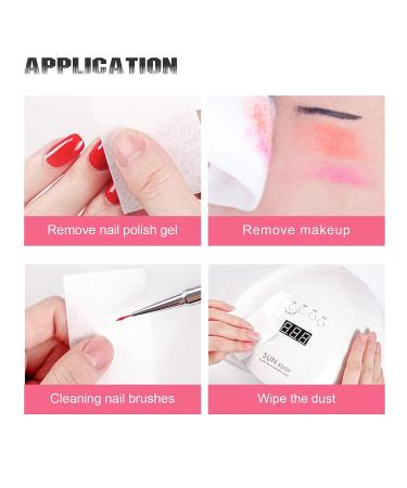 Sularpek 650 Pcs Nail Wipes Cotton Pads for Gel Polish Removal with Cuticle Pusher - Lint Free Nail Art Polish Remover - Buy Online on GoSupps.com