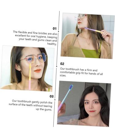 Minkissy 8pcs Ice Cream Toothbrush Set - Light Green Lampshades for Home & Travel | Perfect for Pregnant Women | Stylish Plastic Toothbrushes - Buy Online on GoSupps.com