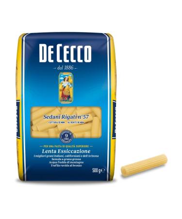 De Cecco Pack of 20 De Cecco 100% Italian Sedani Rigati pasta No. 57 short 500g