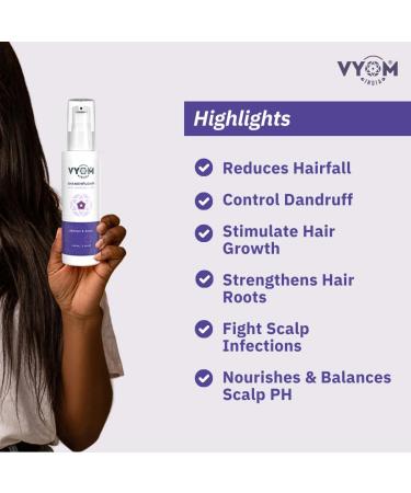 Vyom Shankhpushpi Anti-Hair Fall Oil - Strengthen & Nourish Hair | Certified Organic Plant-Based | 100ML - Buy Online on GoSupps.com