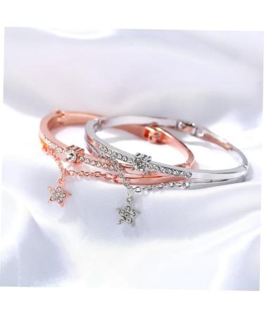 Mobestech High-Quality Arm Loop Frame Bracelet Accessories - Rose Gold 19.5cm x 1.2cm Set of 3 - International Shipping - Buy Online on GoSupps.com