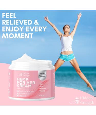 Her Hemp Cream 25X Strength for Muscle & Joint Relief - Hemp Oil, Aloe, Arnica, MSM, Menthol - 4 fl oz - Buy Online on GoSupps.com
