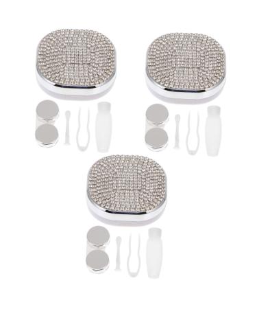 Partykindom 3 sentences care box for colored contact lenses contact case lens accessories tweezers for contact lens holder contact lens container kit contact case AB-plastic bracket.