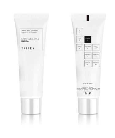 Talika - Rich Moisturising Face Cream - Skintelligence Hydra Hydrating Rich Cream - Intense Hydration Immediate Comfort Long Lasting - Ideal for Dry and Very Dry Skin - 50 ml tube