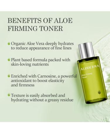 Aloderma Essential Aloe Firming & Rejuvenating Skin Care Set - 4 Pieces - Gel Cleanser Toner Cream - Buy Online on GoSupps.com