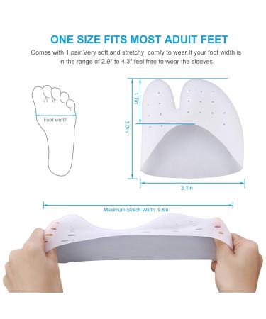 Belissy Pressure Point Foot Pads - Gel Toe Cushions & Bunion Corrector Insoles for Midfoot Support | 2 Pairs of Comfort Foam for Yoga & Daily Wear - Buy Online on GoSupps.com
