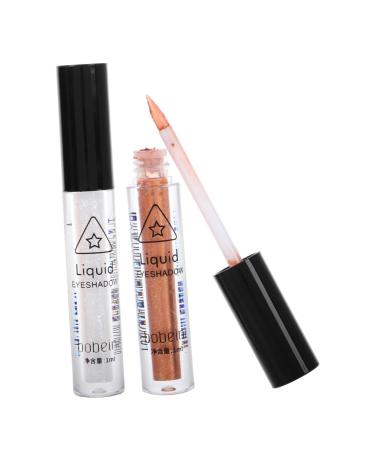 DRESSOOS 2pcs Eye Shadow Pencil Glitter Eyeshadow Matte Eyeshadow Eye Liner Pencil Liner Silver Liquid