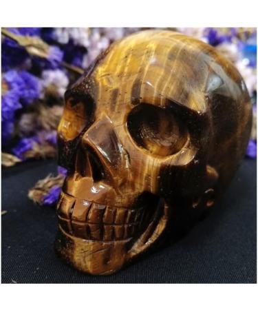 Natural Stones Natural Crystal 67 mm Natural Crystal Skull Gemstone Ghost Head Carved Crystal Jewelry Tiger Eye Stone Specimen Carved Skull Gift Power Stone Crystal Natural Stones ningxiao - Buy Online on GoSupps.com