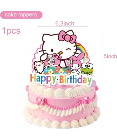 25pcs Hello Kittys cake toppers Kids Birthday Party Supplies Kitty Cat cupcake Topper Party Decorations - Buy Online on GoSupps.com
