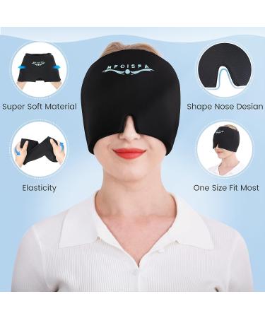 MFOISFA Gel Ice Cap for Migraine Relief and Headache Hat - Hot/Cold Therapy for Puffy Eyes, Sinus, Stress - Comfortable & Stretchable - Buy Online on GoSupps.com
