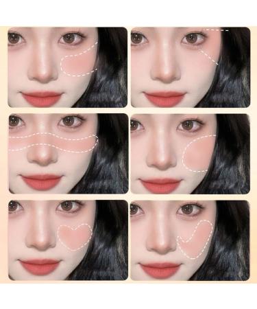 Oil Control Air Cushion Blush Loose Powder Blush Air Cushion Blush Natural Blusher For Cheeks Air Cushion Cheek Blush Highly Pigmented Blush Makeup Matte Blush Powder (02 orange pink) - Buy Online on GoSupps.com