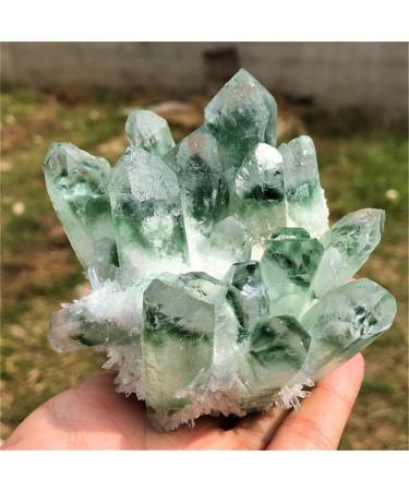 for 400G+Natural Green Quartz Quartz Cluster Crystal Green Quartz Point Specimen Degaussing Decor Collection Crystal Cluster - Buy Online on GoSupps.com