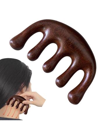 Wood Massage Comb - Sandalwood Head Scalp Comb | No Static Wide Teeth Hair Comb for Scalp Care - Buy Online on GoSupps.com