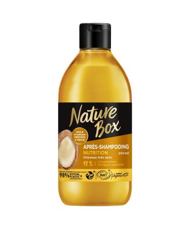 Nature Box - Argan Nutrition Conditioner - Very Dry Hair Care - Damaged Hair Care - Vegan Formula - 98% Natural Ingredients - Nourishing Hair Care - 250 ml Container