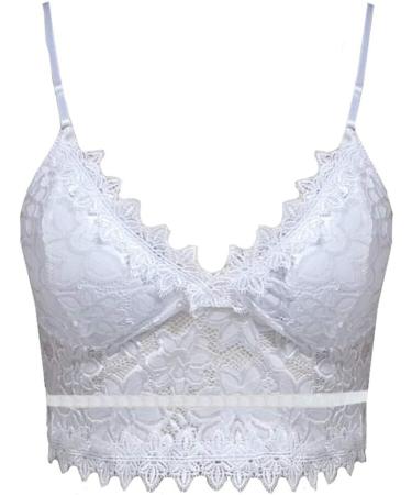 Sport BH Push Up f r große Gr ßen - Oversize Wireless Crop Top V-neck in Weiß f r Damen | Bequeme Unterw sche xxl - Buy Online on GoSupps.com