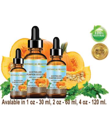 Botanical Beauty Australian PUMPKIN SEED OIL Pure Natural Virgin Unrefined Cold Pressed Carrier Oil. 2 Fl.oz.- 60 ml. for Face Skin Hair Lip Nails - Buy Online on GoSupps.com
