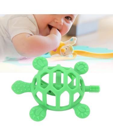 Alomejor Baby Teething Toy - Silicone Food Grade Cartoon Turtle Teether for Babies - Safe & Fun Green Design - Buy Online on GoSupps.com