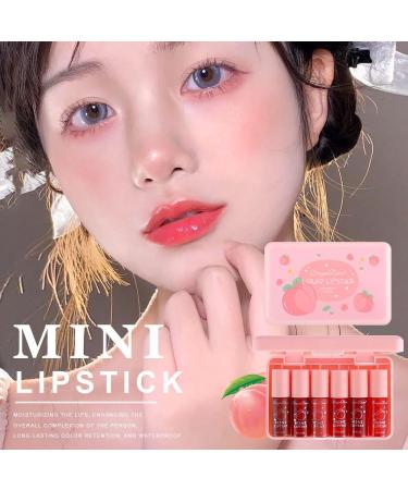 6 Colors Peach Lip Tint Stain Set | Long-Lasting Korean Lip Gloss | Multi-Use Non-Sticky Lip & Cheek Tint | Shop Internationally - Buy Online on GoSupps.com