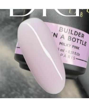 Didier Lab - Premium Nail Builder Gel in a Bottle Milky Pink - Strengthens Natural Nails - LED UV Builder Gel for Nails - Hard Gel Nail Builder for Nail Repair - Nail Gel Extension 15ml 15 ml (Pack of 1) BIAB Milky Pink - Buy Online on GoSupps.com