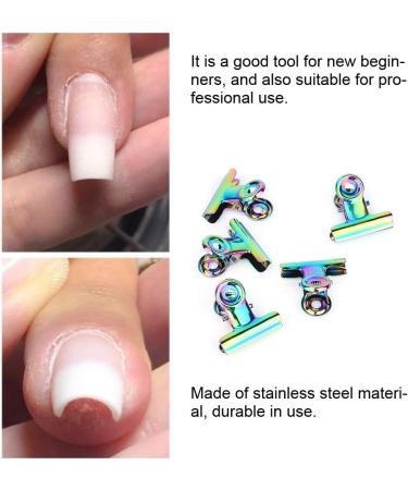 5 Pieces Nail Pinch Clamp Set - Nail Tip Clip & Extension Tool for Gel & Fiberglass Nails | Manicure Art Tweezers - Buy Online on GoSupps.com