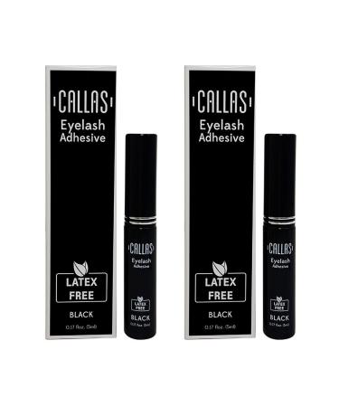 Callas Eyelash Adhesive Latex Free (2 Pack) (BLACK)
