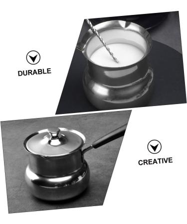 Alipis Stainless Steel Hot Milk Cup Butter Coffee Creamer Milk Steamer Pitcher Milk Frother Household Child YJP37Q9E24138F20WVO Silver 18.7X9X7.7CM - Buy Online on GoSupps.com