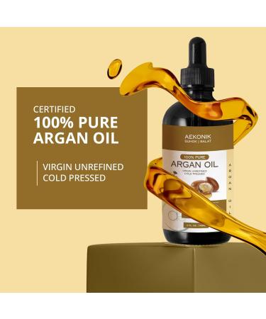 Organic Argan Oil - 100% Pure Moroccan Oil for Hair Face & Skin Care - All Natural Multi-Purpose Body Oil for Radiant Hair & Glowing Skin | 4fl oz (118 ml - Buy Online on GoSupps.com