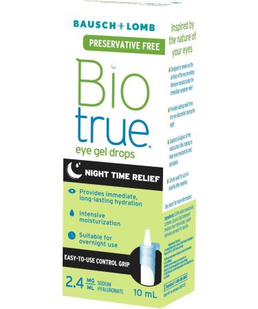 Biotrue Night Time Relief Eye Gel Drops for Dry Eyes Nighttime 10 mL - Buy Online on GoSupps.com
