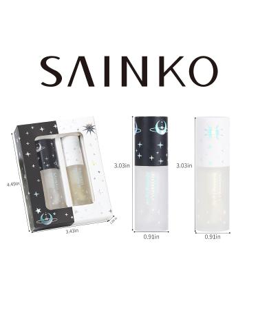 SAINKO Day & Night Lip Oil Set - Natural Coconut Lip Plumper & Coffee Lip Care Serum - Hydrating Lip Gloss Duo (3ml x 2) - Buy Online on GoSupps.com