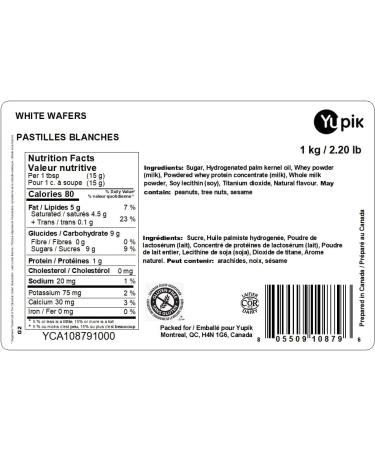 Yupik White Wafers 1kg 6 Count (Packaging May Vary) 1 kg (Pack of 6) Chocolate Wafers - Buy Online on GoSupps.com