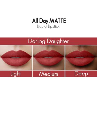 All Day Matte Liquid Lipstick - Darling Daughter 0.07 oz | Soft Pink Nude - Waterproof & Transfer-Proof - Enriched with Vitamin E for Long-Lasting Wear - Buy Online on GoSupps.com