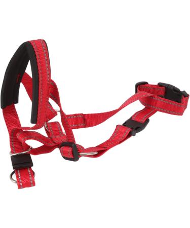 Dog Handlebar Halter with Seat Belt - XL Red Pet Harness Prevents Pulling on Outdoor Walks - Buy Online on GoSupps.com