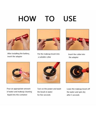 Automatic Electric Makeup Brush Cleaner & Dryer - 8 Sizes Quick Clean & Dry in Seconds - Suitable for All Brushes - Red - Buy Online on GoSupps.com