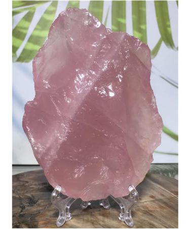 Natural Crystal Rough Natural Raw Rose Quartz Crystal Mineral Freeform Specimen Pink Gemstone Rough Sample Chakra Energy Ornament for Home Decoration - Buy Online on GoSupps.com