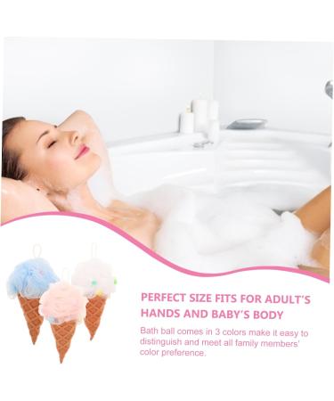 3pcs Exfoliating Bath Sponge Set - Mesh & Loofah Shower Body Scrubber for Luxurious Bathing - International Shipping Available - Buy Online on GoSupps.com